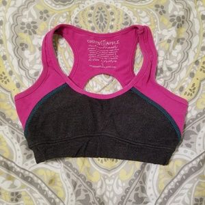 Green Apple Peace Apple Sports Bra